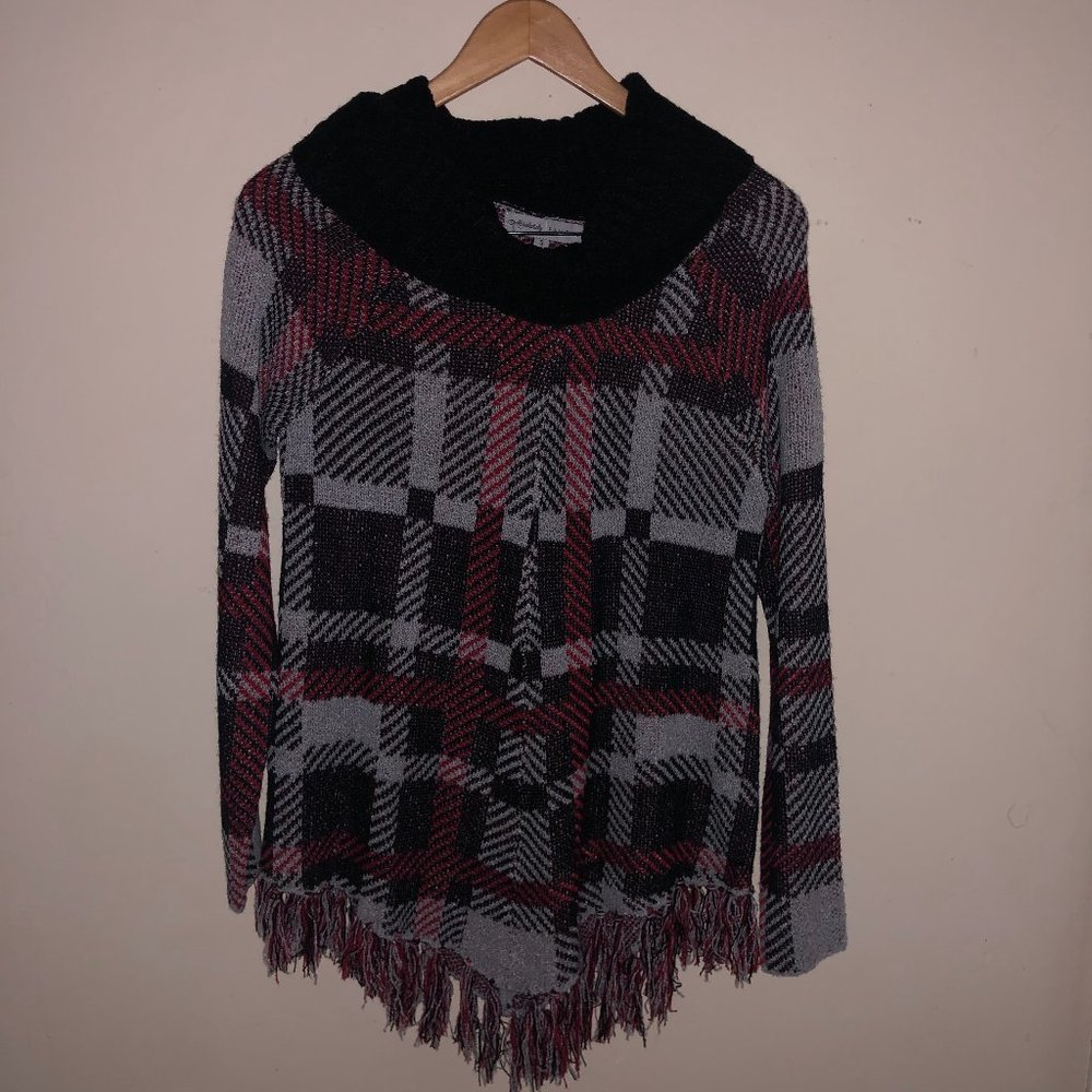 Black and Red Poncho
